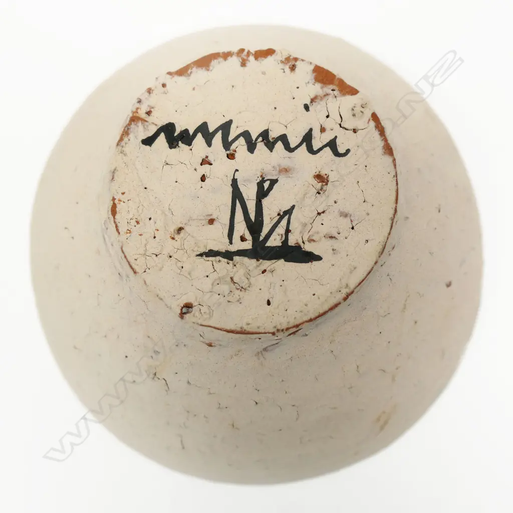 Martin Poppelwell Green Glazed Interior Bowl. Painted potter's mark to base. Dia,125mm. Image 1++