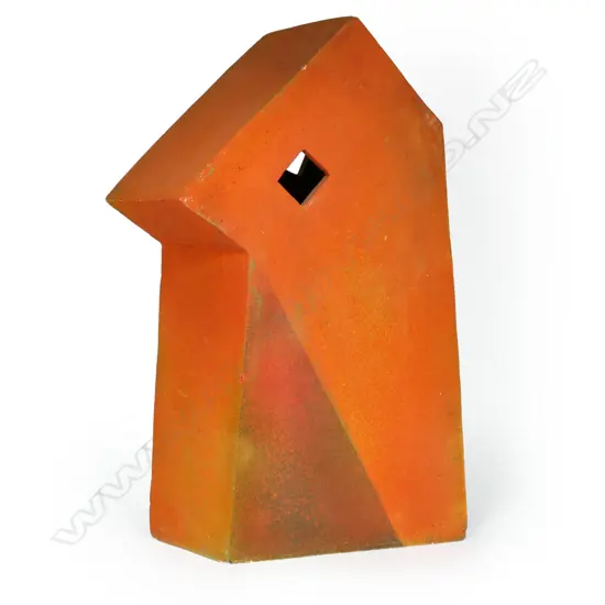 Don Thornley Hermetic Box. Orange matte finish. H.555mm W.265mm