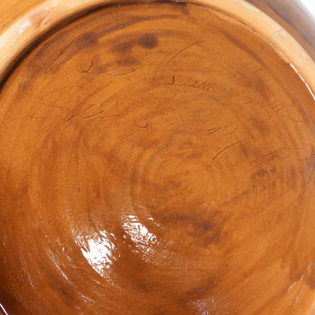 Keum Sun Lee/Sang Sool Shim Large Ceramic Platter. Red Image 1++