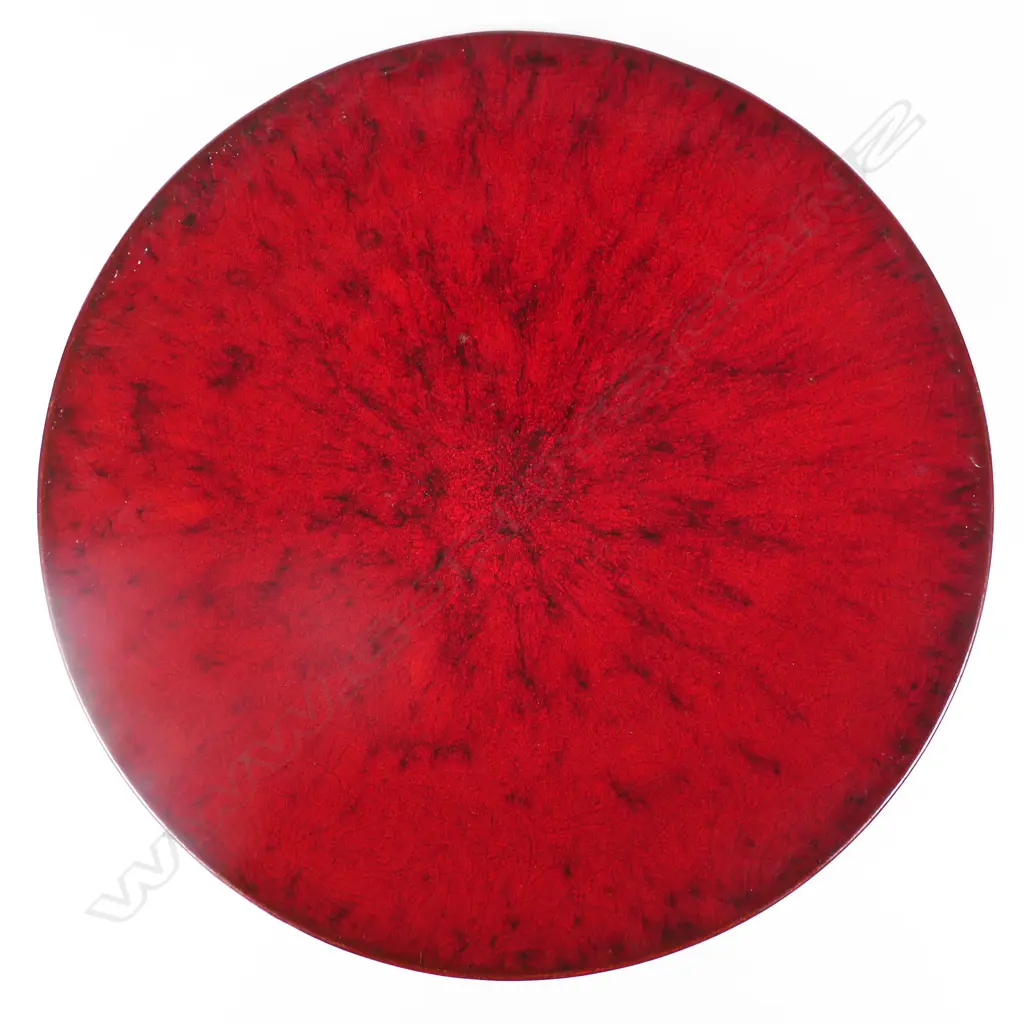 Keum Sun Lee/ Sang Sool Shim Lg Footed Shallow Dish. Sang-de-boeuf glaze. Dia.420mm Image 1++