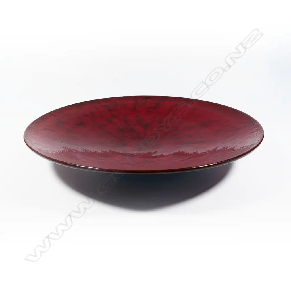 Keum Sun Lee/ Sang Sool Shim Lg Footed Shallow Dish. Sang-de-boeuf glaze. Dia.420mm Image 1++