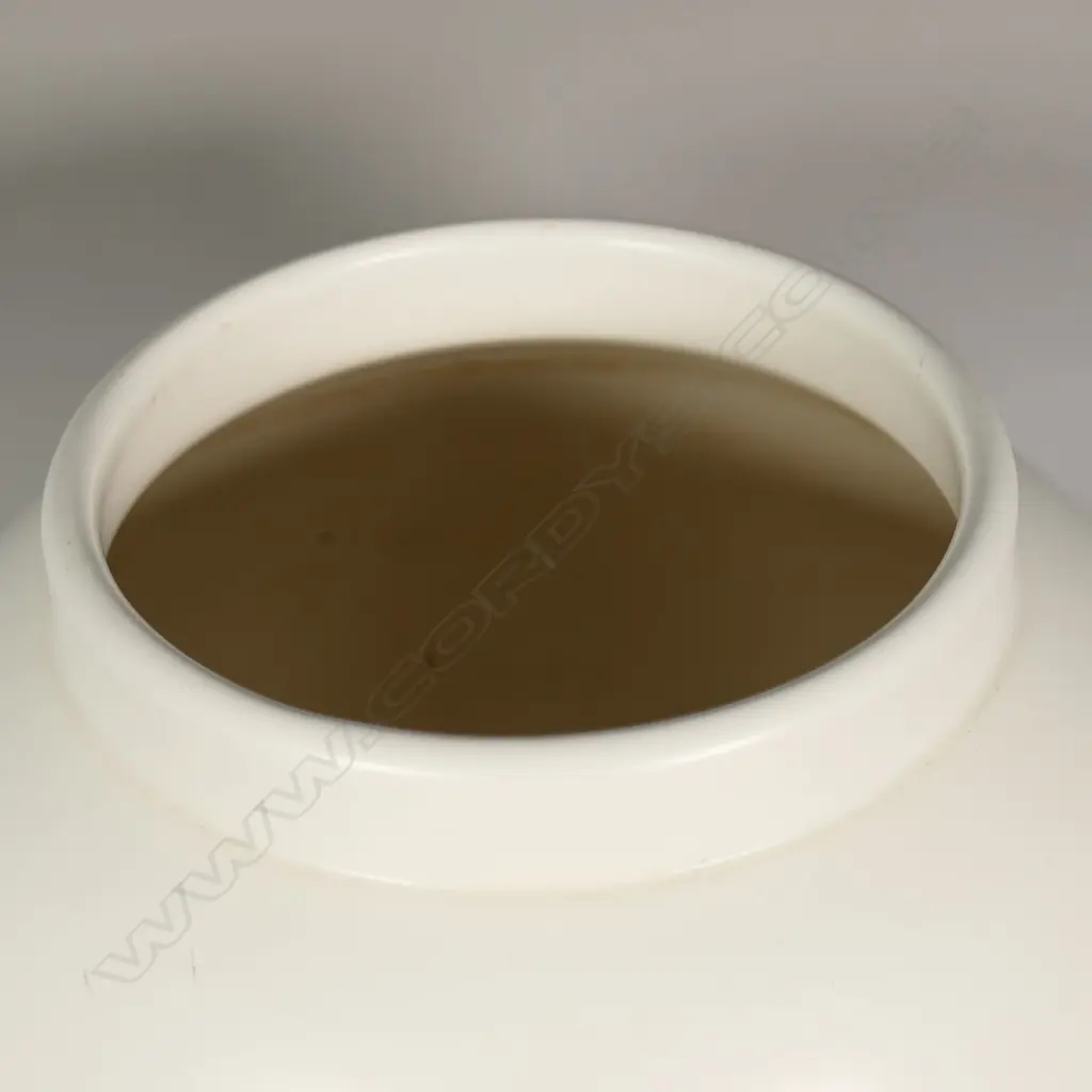 Crown Lynn cream hand potted vase of ovoid shape, Image 1++