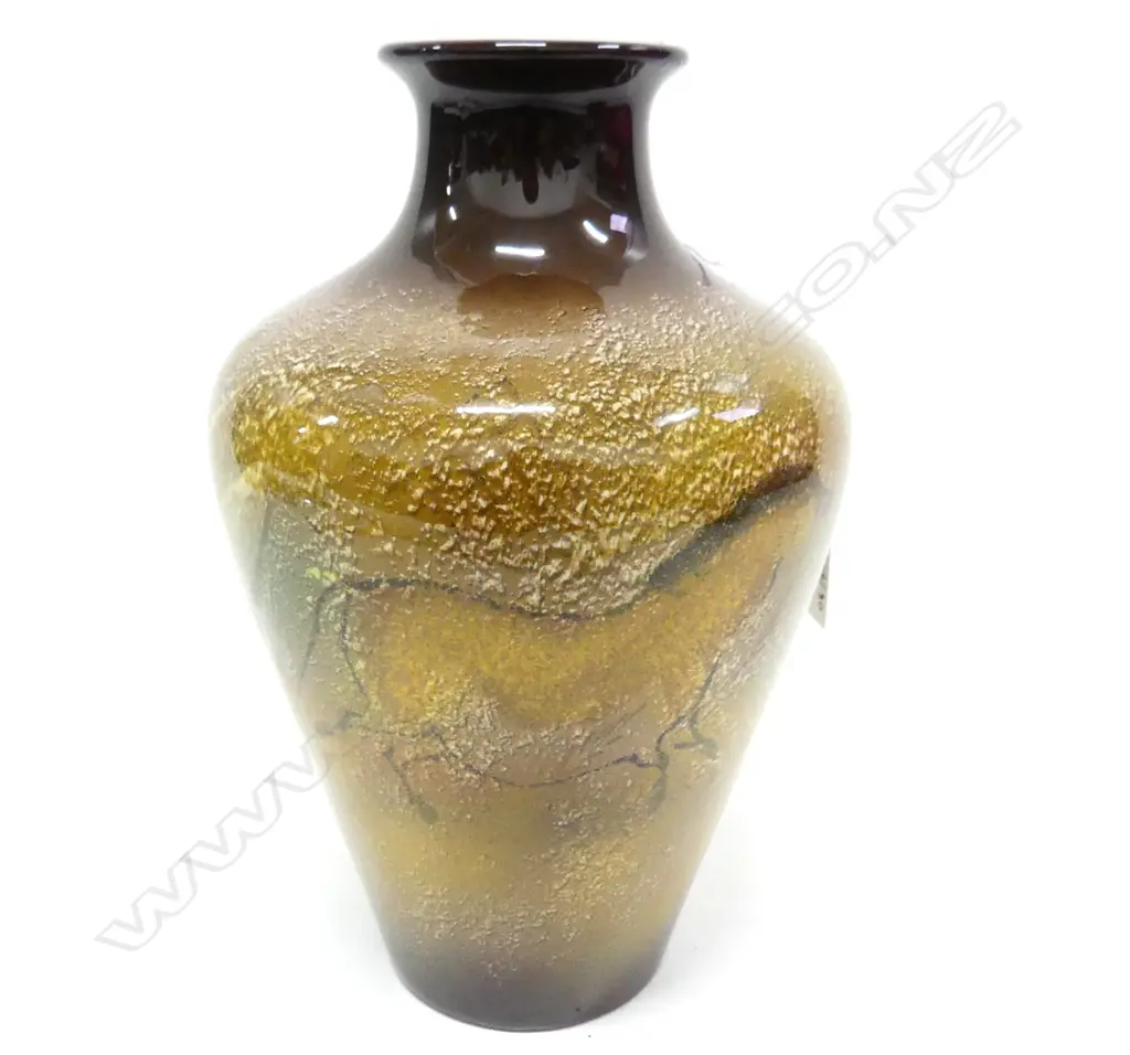 An Aquila by Titian Studios ovoid vase with ancient cave painting type design, Image 1++