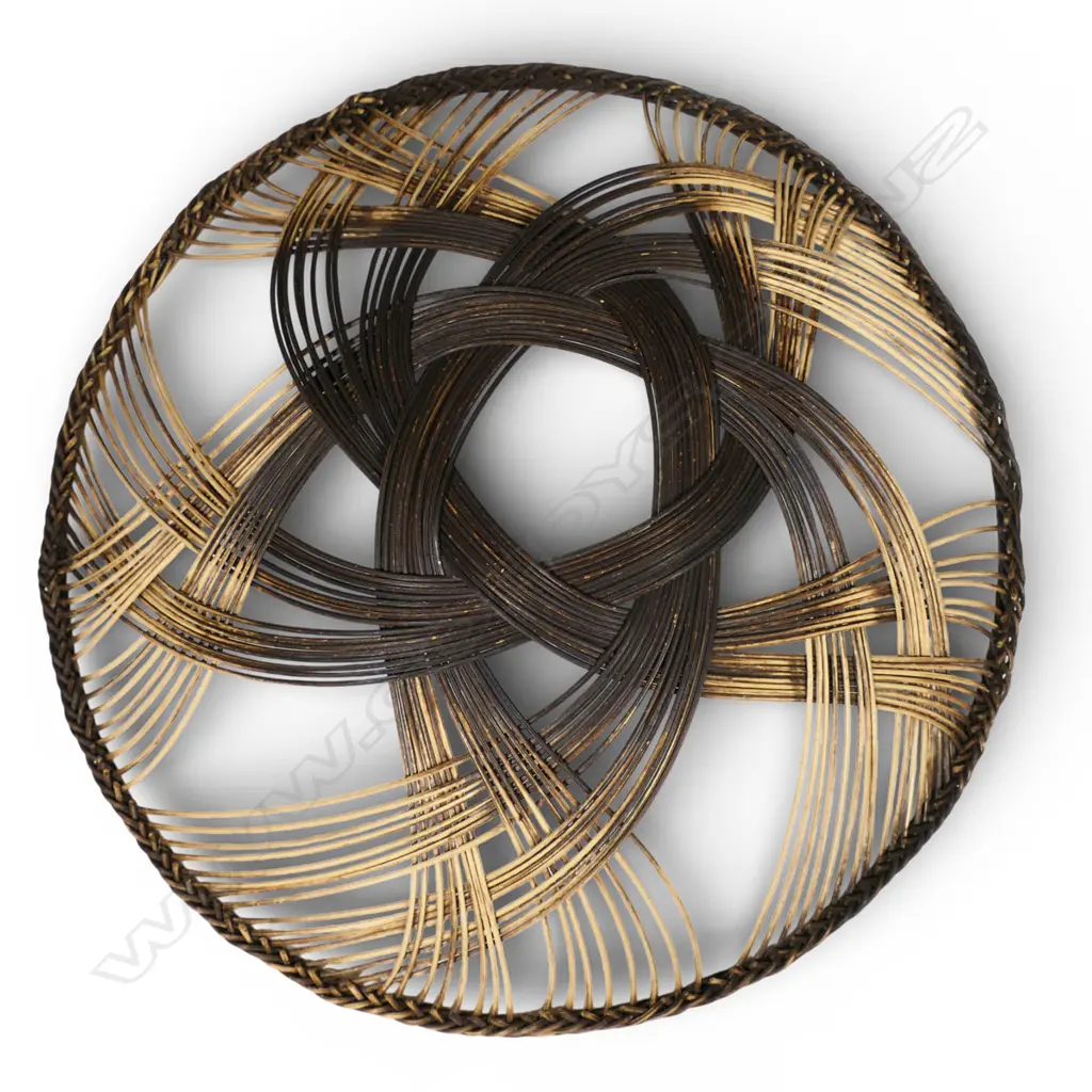 Ruth Castle dyed rattencore woven dish, Image 1++