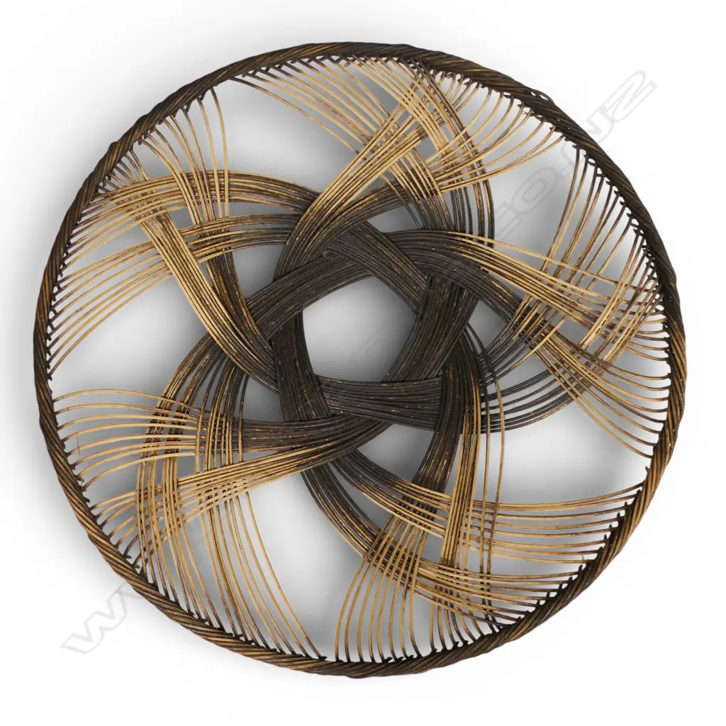 Ruth Castle dyed rattencore woven dish, Image 1++