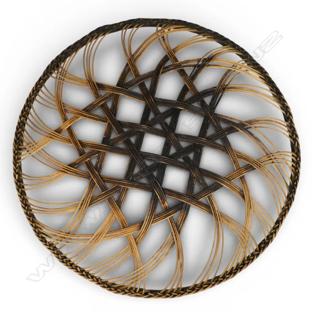 Ruth Castle dyed rattencore woven dish, Image 1++