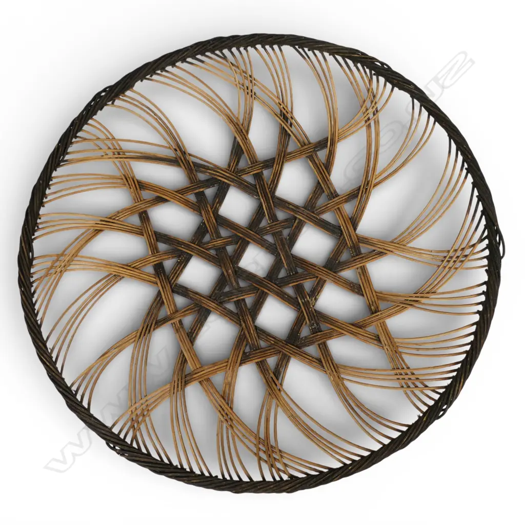 Ruth Castle dyed rattencore woven dish, Image 1++
