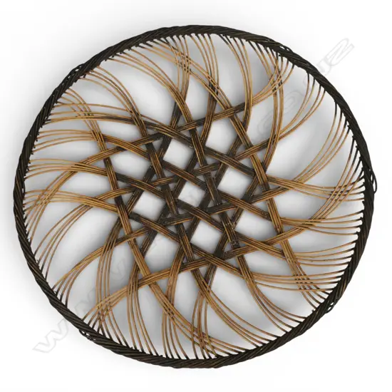 Ruth Castle dyed rattencore woven dish,