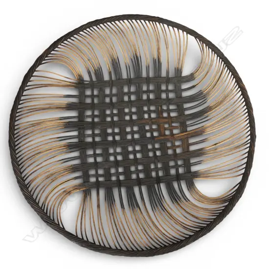 Ruth Castle dyed rattencore woven dish,