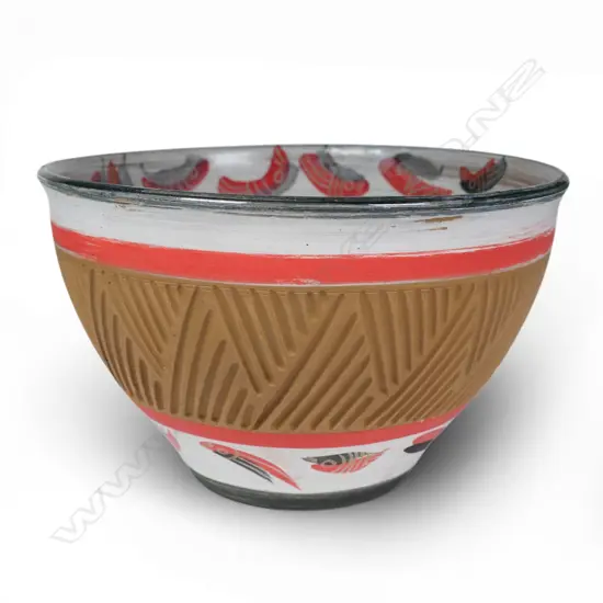 Anneke Borren fish decorated bowl,