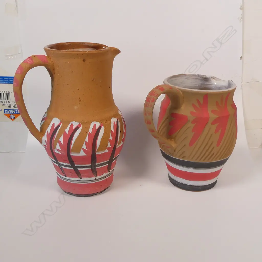 Two Anneke Borren terracotta jugs, Image 1++