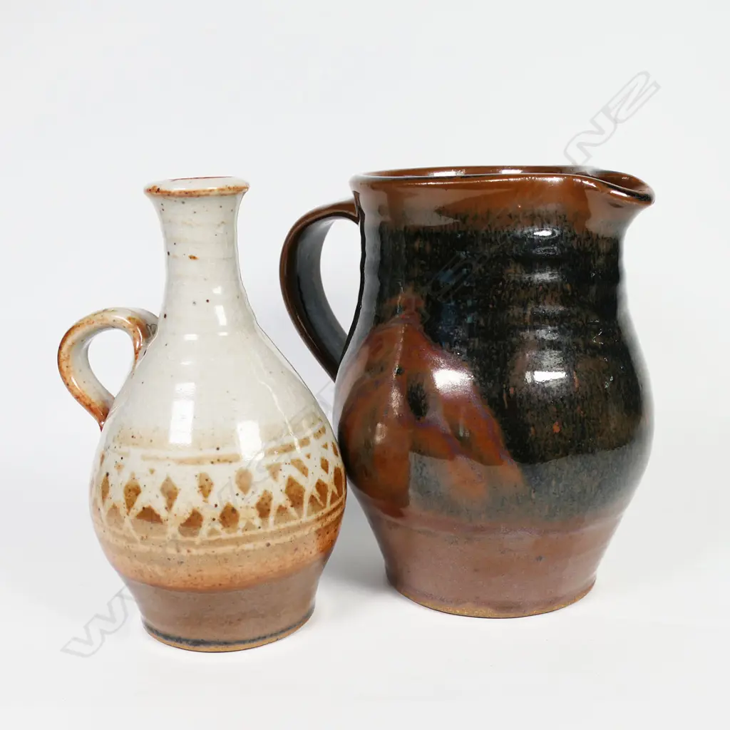 Two Peter Stichbury glazed pottery jugs, Image 1++