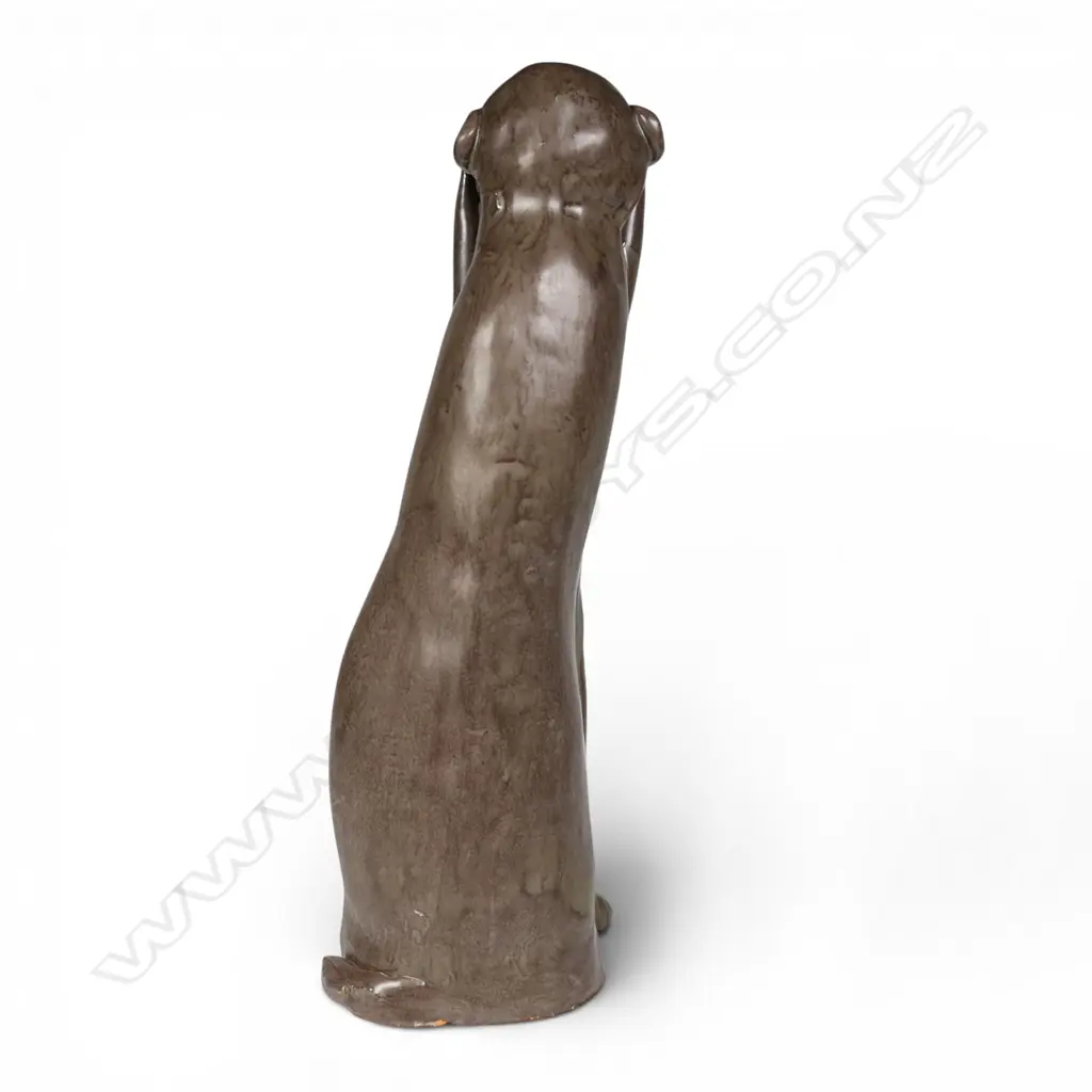 A Mark Rayner pottery creature with hands to cheek (a la 'The Scream'), Image 1++