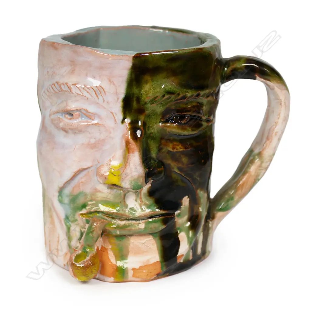 Paul Rayner (1959-) ''Pioneer Ware' Jovan Rancich' character jug, Image 1++