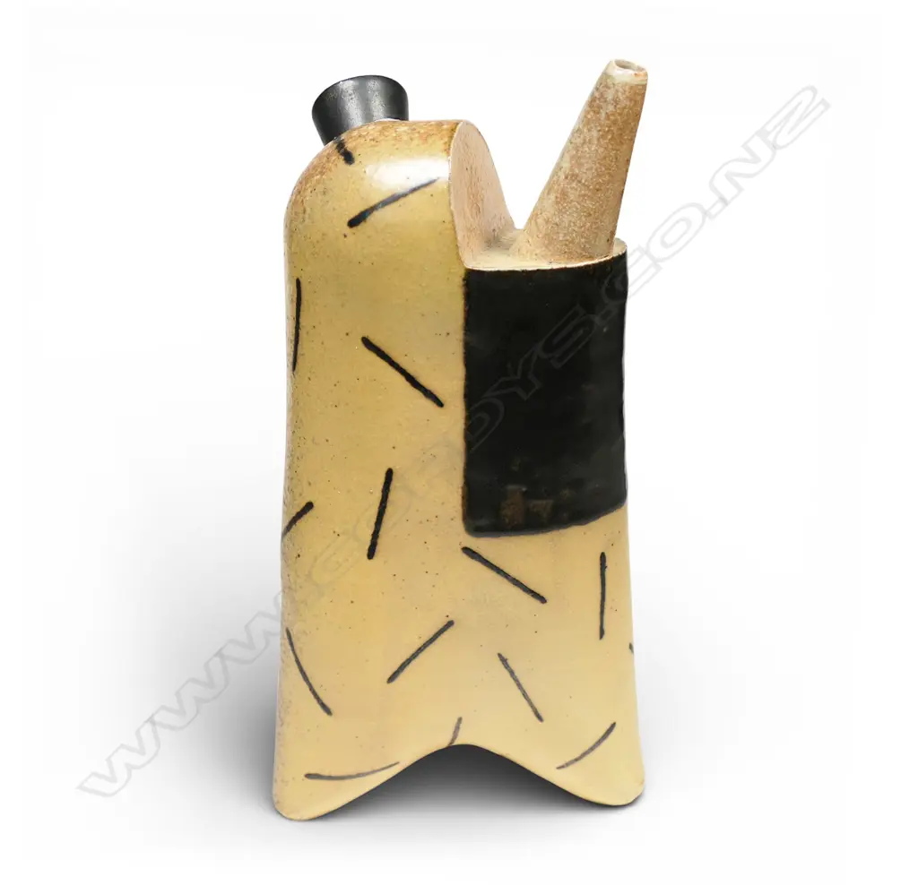 Potter unknown sculpted pottery pouring vessel, Image 1++