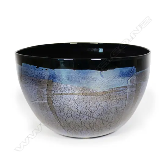 A large Garry Nash glass bowl,