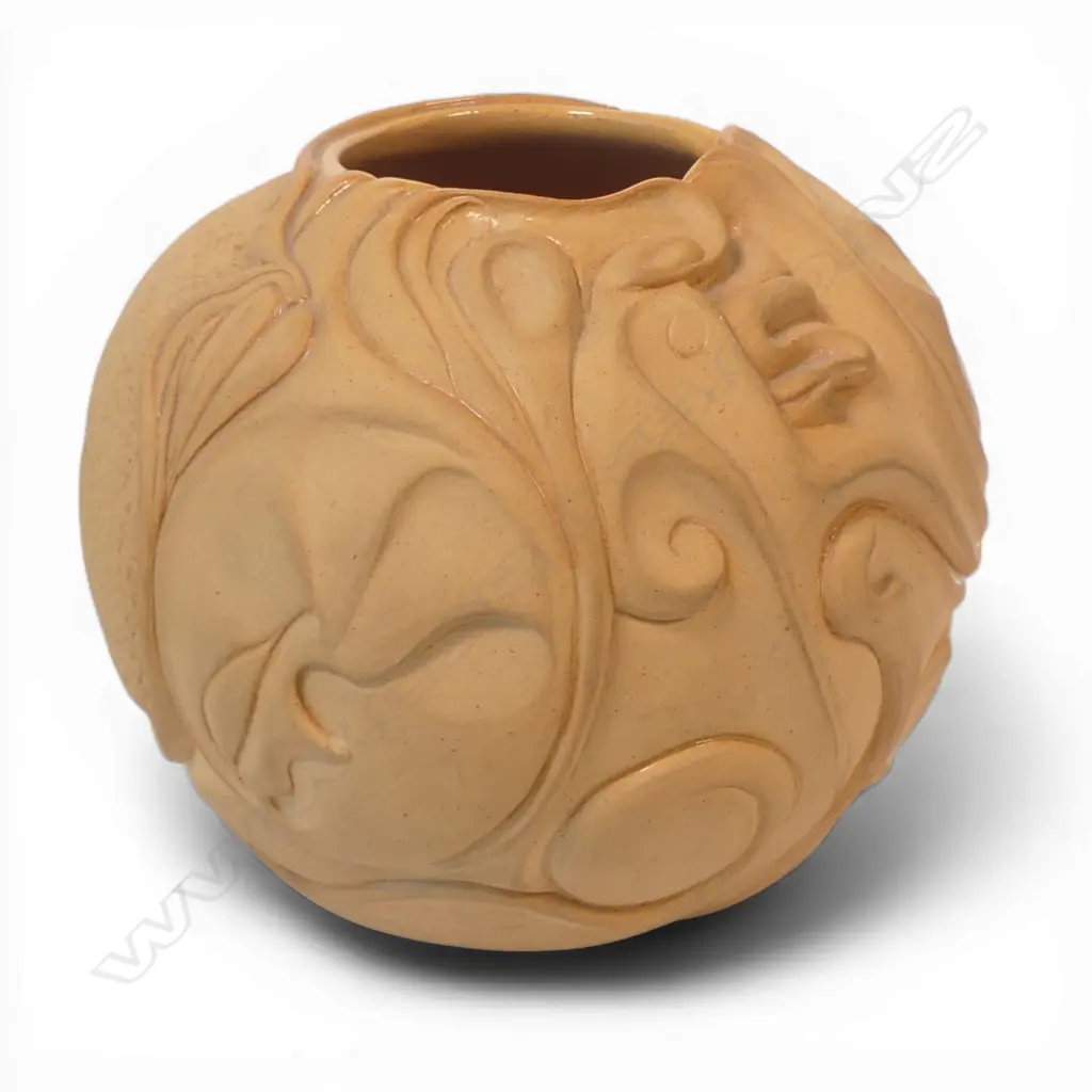 Garry Nash unique earthenware spherical vase, Image 1++