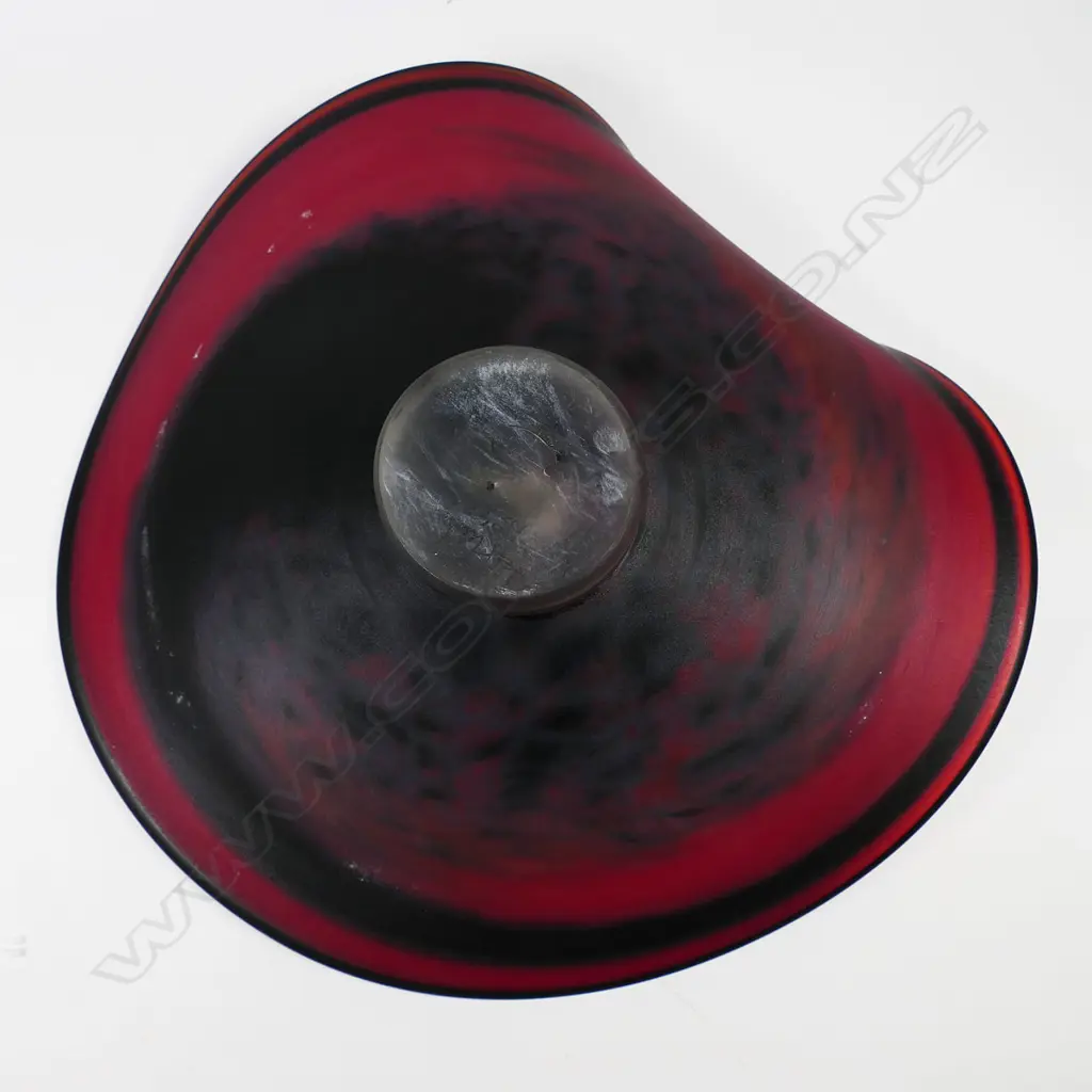 De Flute art glass footed tazza, Image 1++