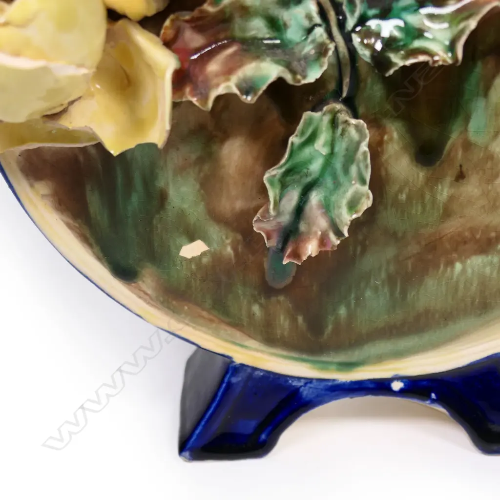 Milton Potteries majolica twin sided moon vase, Image 1++
