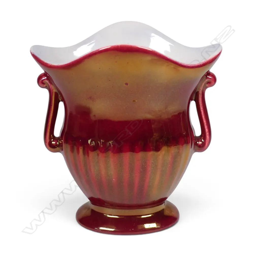Titian studio double handled vase #V109, Image 1++