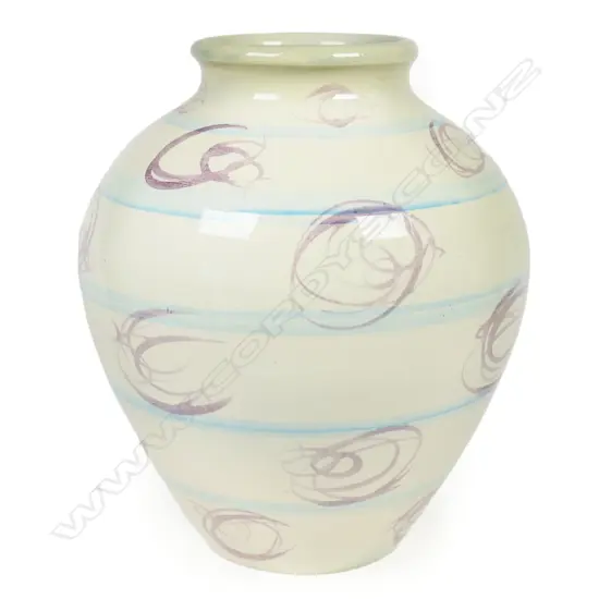 Crown Lynn Frank Carpay HANDWERK ovoid vase,