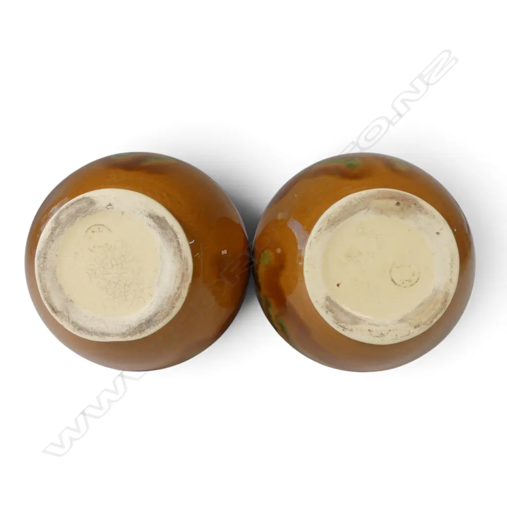 Pair Crown Lynn Ambrico vases, Image 1++