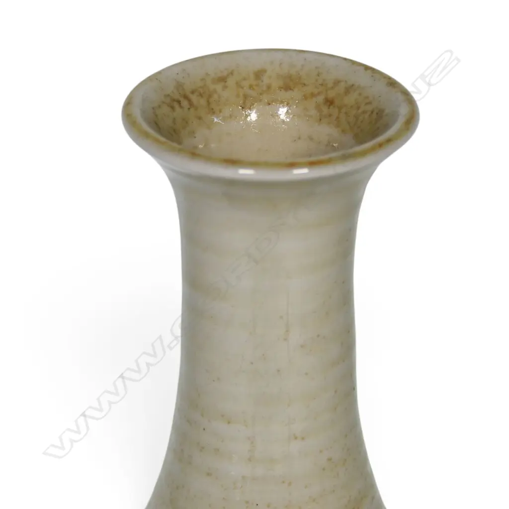 Rare Daniel Steenstra for Crown Lynn salt glaze bottle form vase, Image 1++