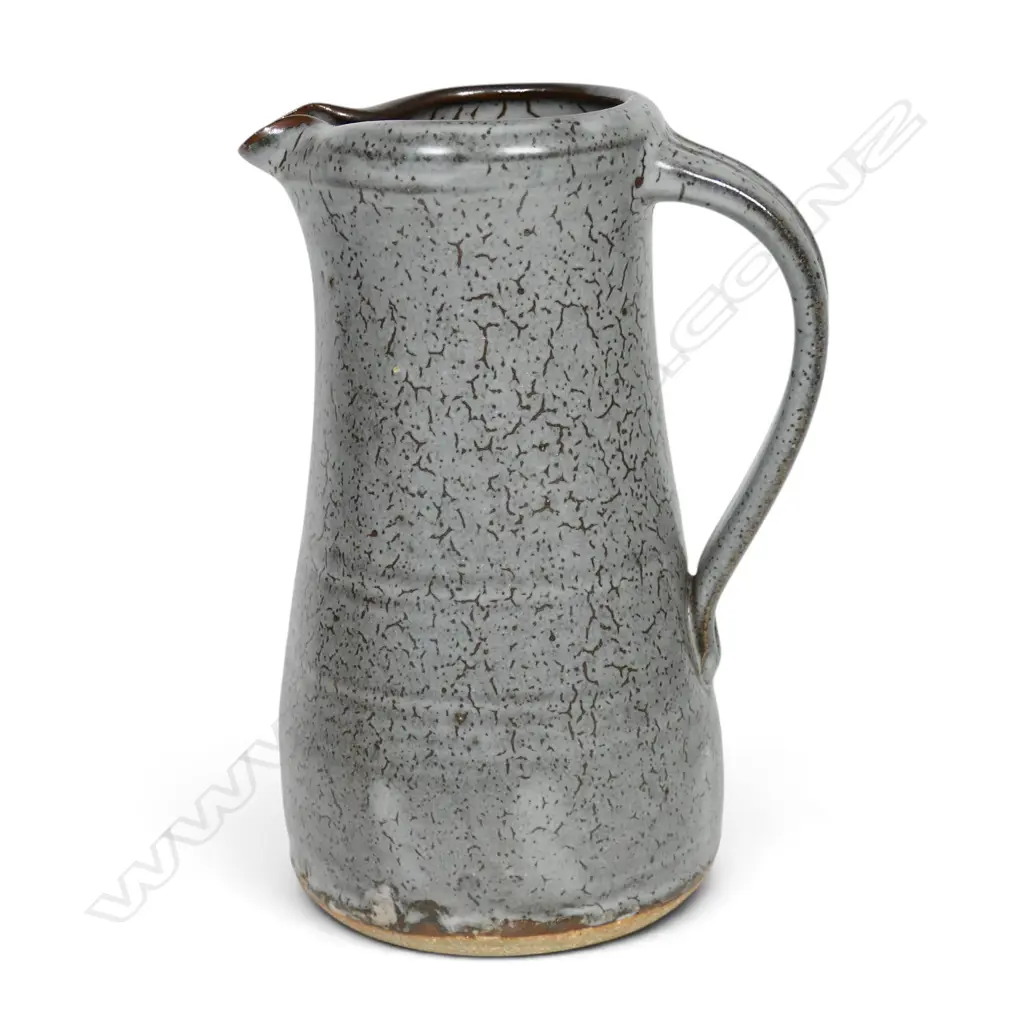 Len Castle tall grey chun glazed jug c.1980s, Image 1++