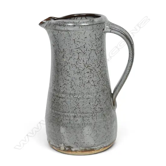 Len Castle tall grey chun glazed jug c.1980s,