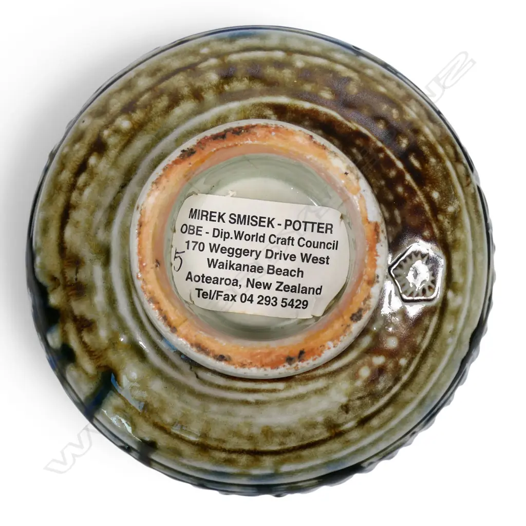 Mirek Smisek porcelain salt glaze pedestal bowl, Image 1++