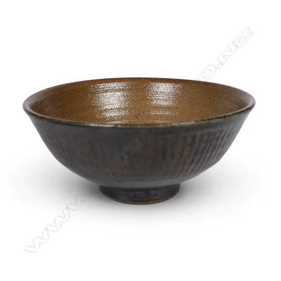 Mirek Smisek brown salt glazed bowl,