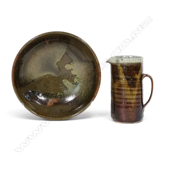Peter Stichbury (1924-2015) bowl and a large jug,
