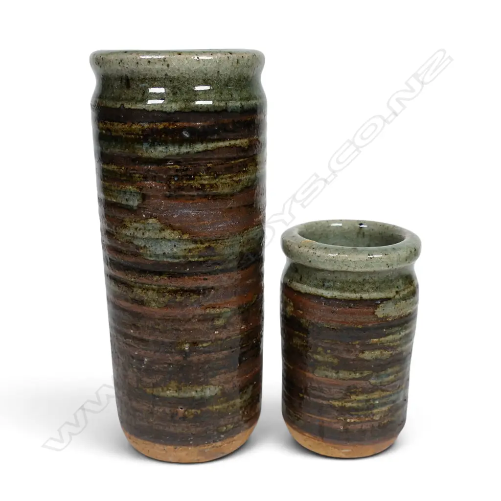 Graeme Storm two early cylinder vases, Image 1++