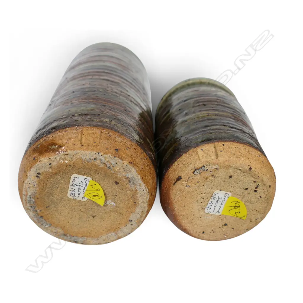 Graeme Storm two early cylinder vases, Image 1++