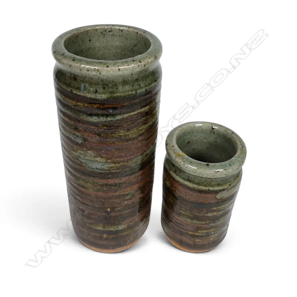Graeme Storm two early cylinder vases, Image 1++