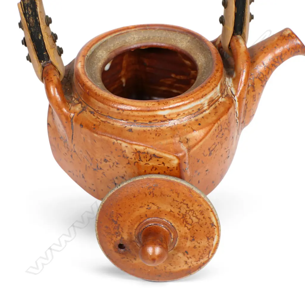 Peter Alger shino glazed tea pot, Image 1++