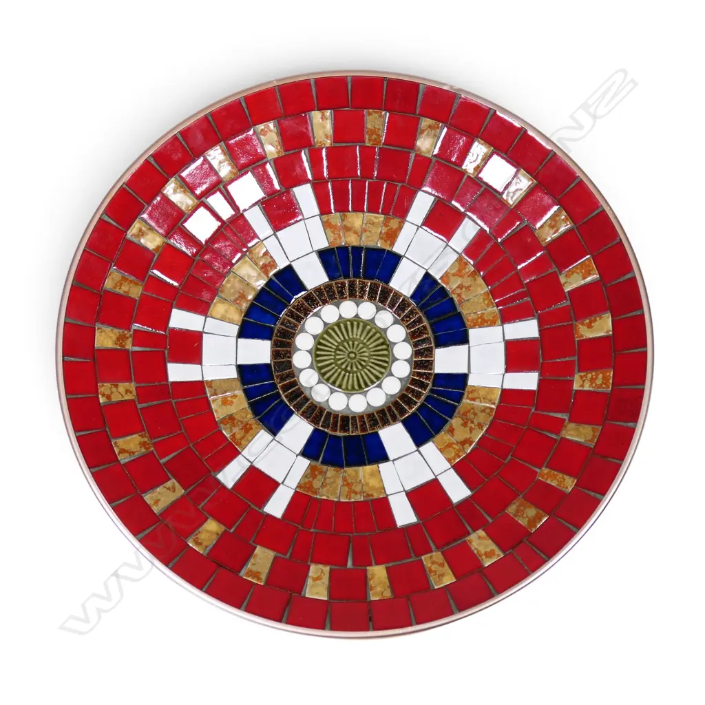John Crichton (1917–1993) mosaic charger, Image 1++