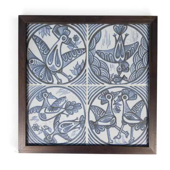 Anneke Borren framed wall tiles,