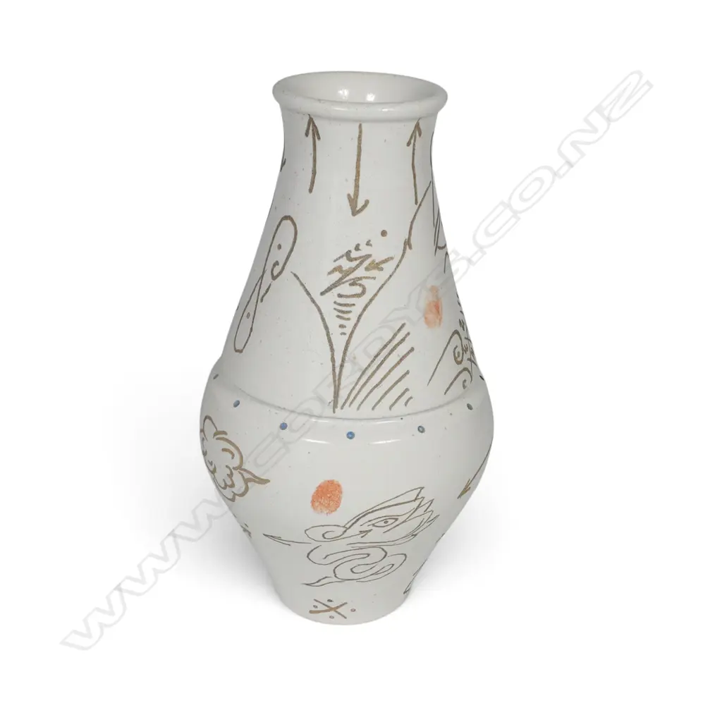 Anneke Borren tall white baluster vase, Image 1++