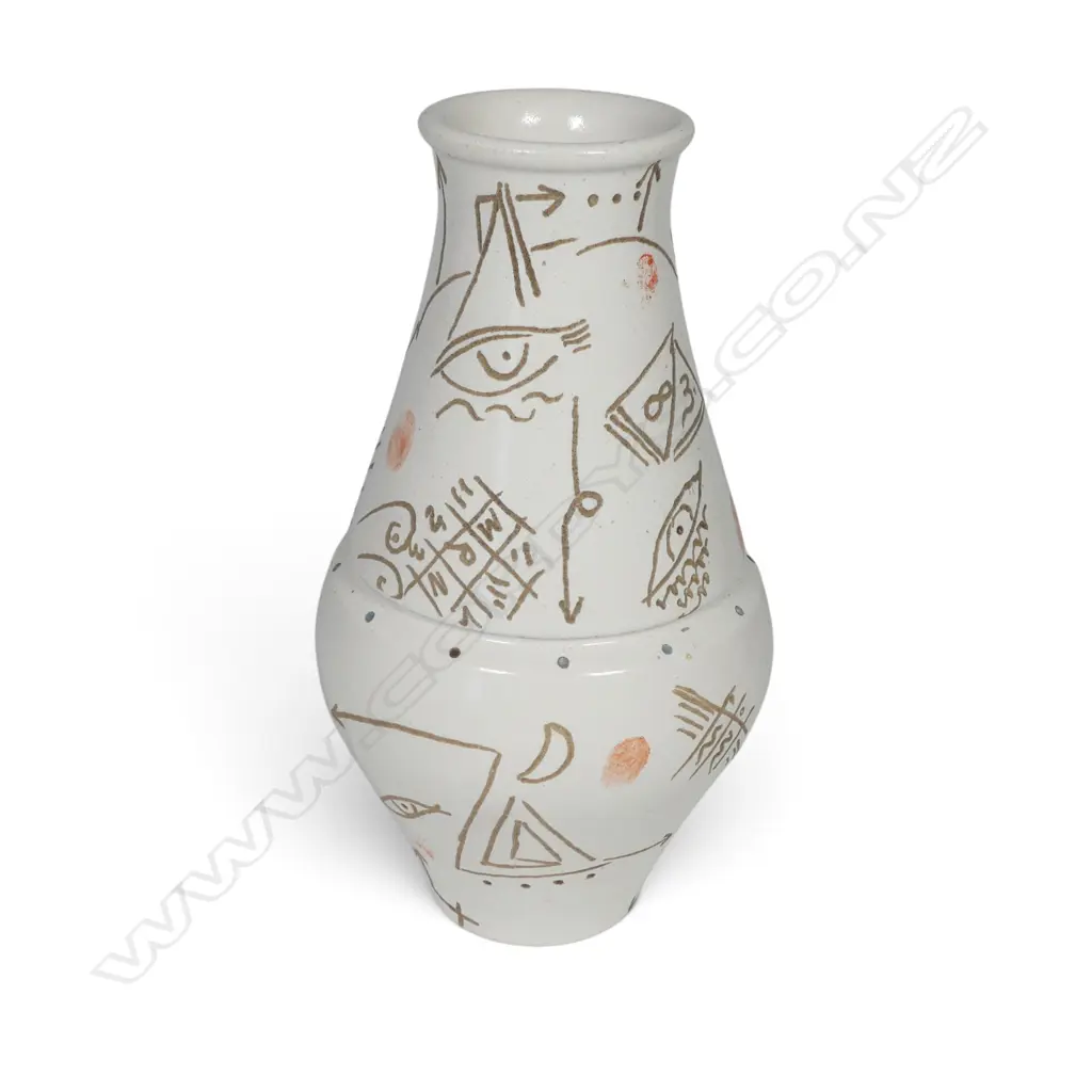 Anneke Borren tall white baluster vase, Image 1++