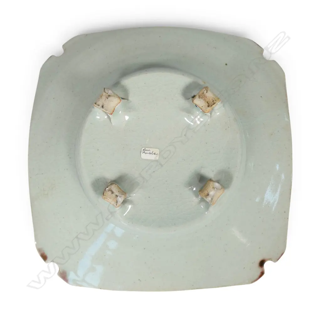 Ann Ambler square platter c.1980s, Image 1++