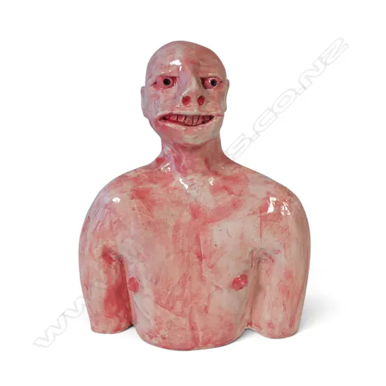Paul Rayner ceramic male torso sculpture,