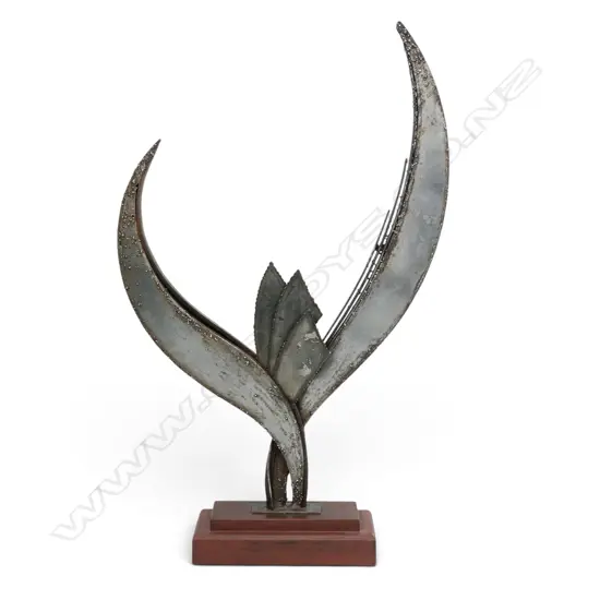 Eddie Poulston (1915-2010) plant form steel sculpture,