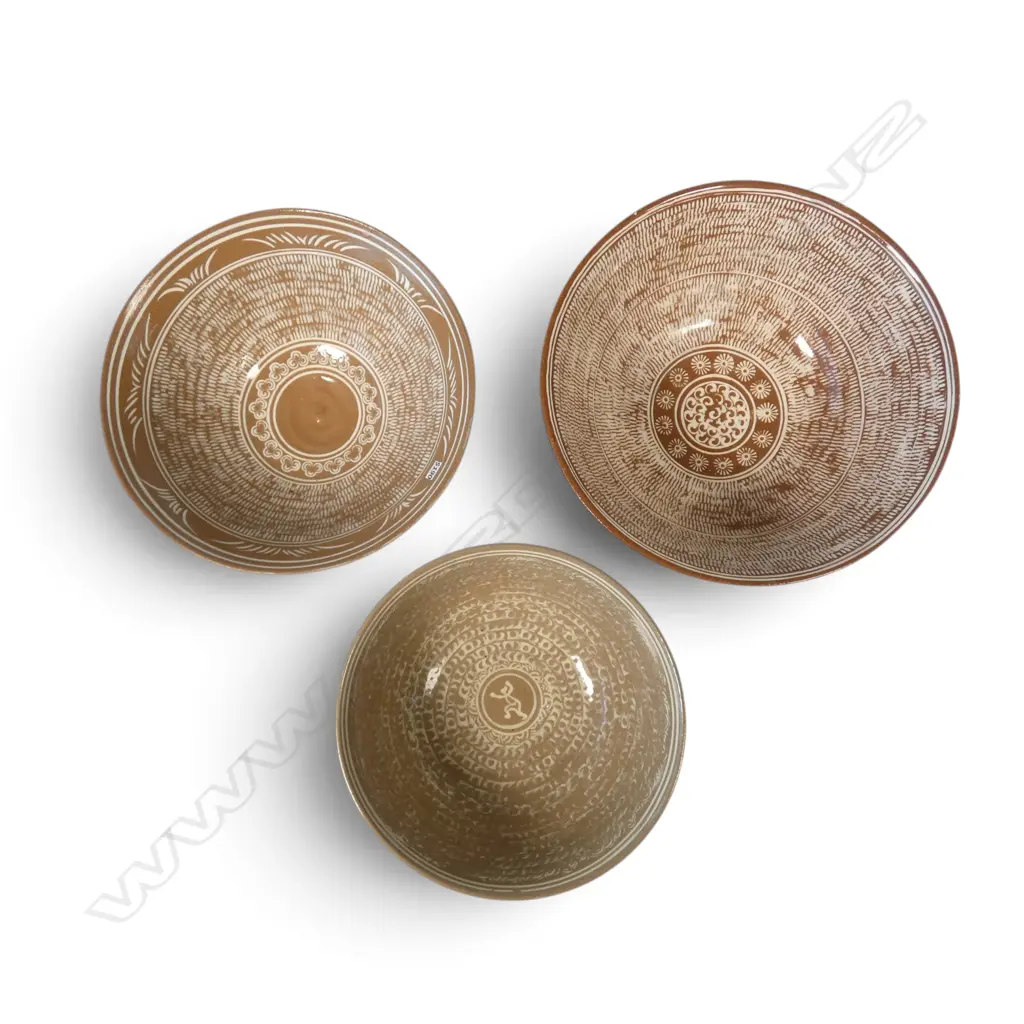 Three Sang Sool Shim terracotta bowls, Image 1++
