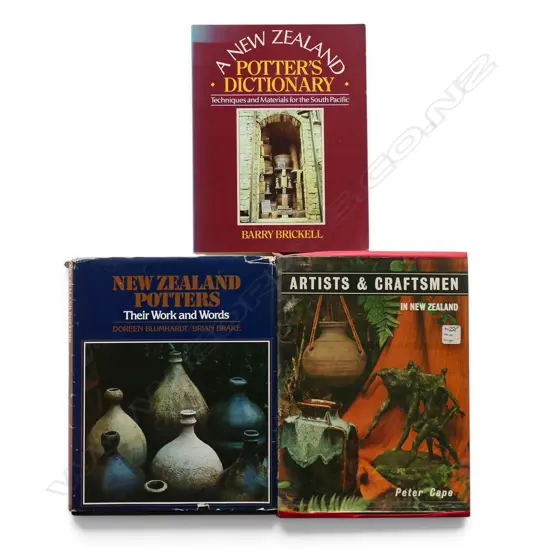 Three NZ studio pottery and craft reference books,