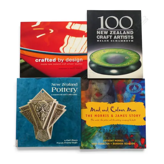 Four New Zealand pottery and craft reference books,
