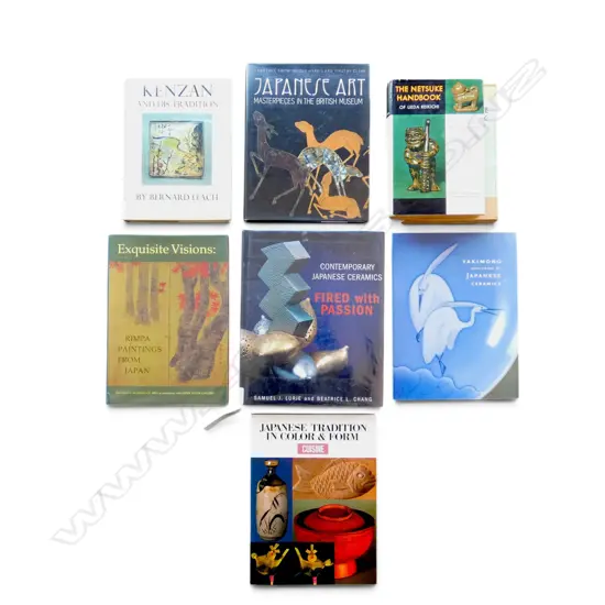 Seven Japanese art reference books,