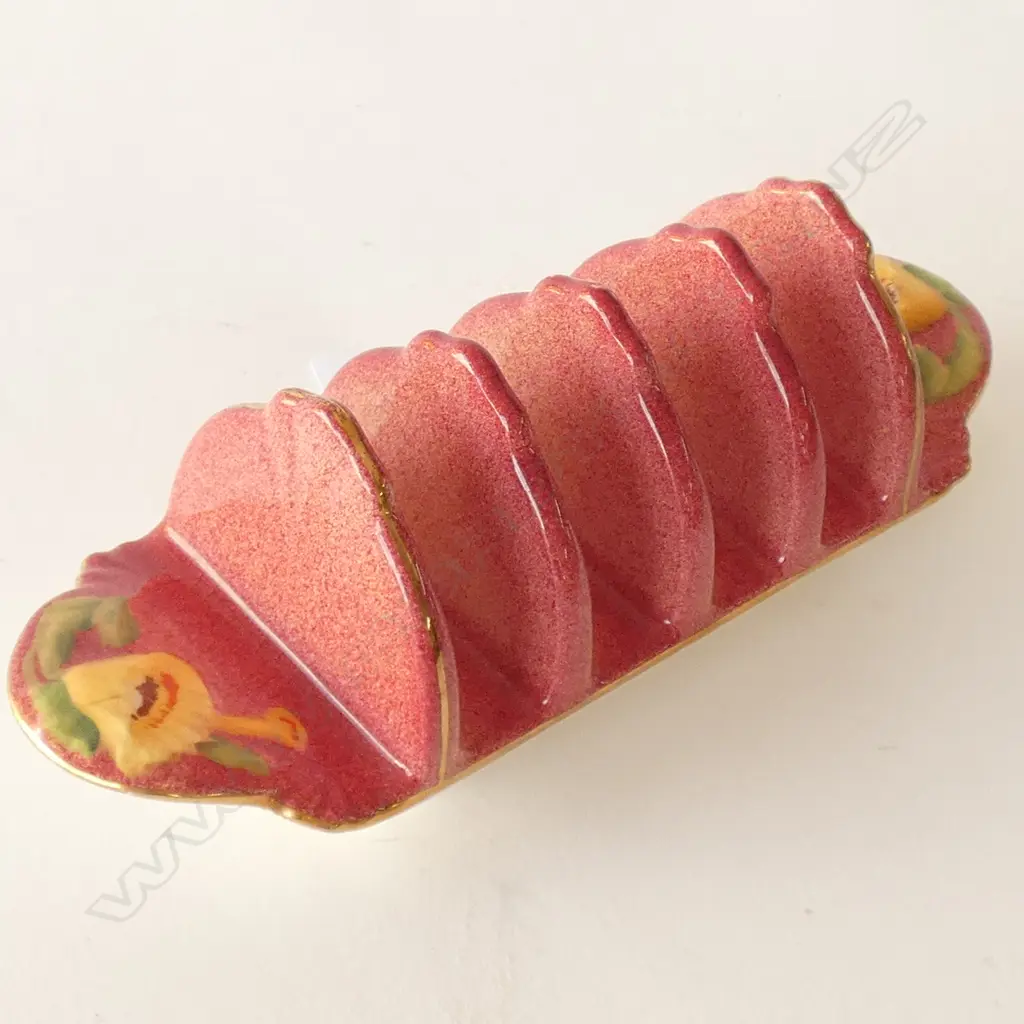 ROYAL WINTON - FLORAL ON PINK STIPPLED GROUND Image 1++