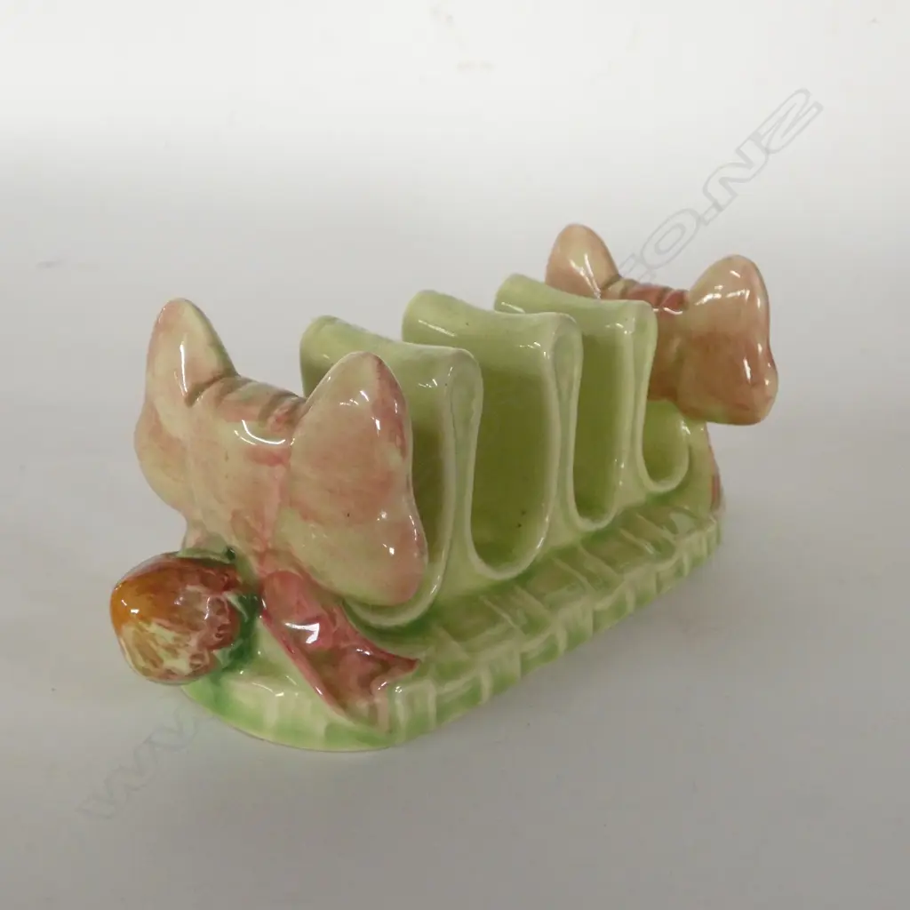 SHORTER & SON - PINK BOW AND ROSEBUD - GREEN Image 1++