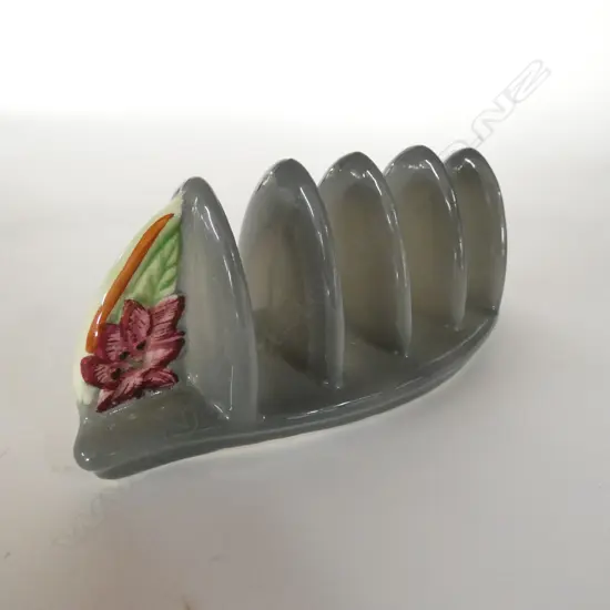 SHORTER & SON - GREY GROUND, COLOURED FLOWERS 